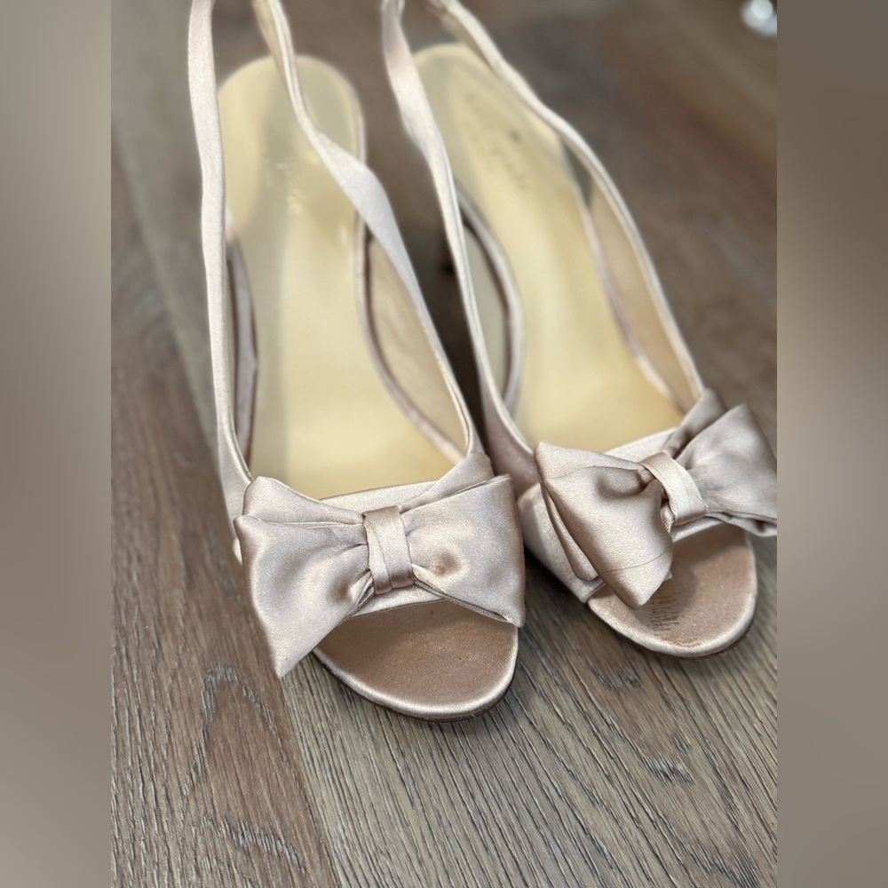 Kate Spade Nude Leather Slingback Heels
